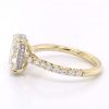 Yellow Gold Oval Ring with Diamond Details Custom Engagement Rings 5