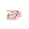Rose Gold Pear Morganite Ring (Toi et Moi) Fine Colored Gemstone Rings 4
