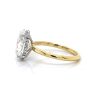 Two-Tone Oval Diamond Ring with Hidden Halo Custom Engagement Rings 6