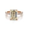 Rose Gold Emerald-Cut Diamond Ring Custom Engagement Rings 6