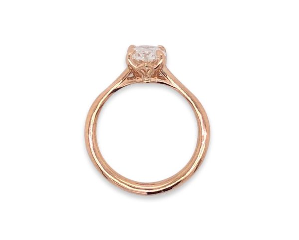 Rose Gold Oval Solitaire Custom Engagement Rings 4
