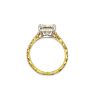 Radiant Engagement Ring with Twisted Diamond Band Custom Engagement Rings 9