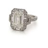 Emerald-Cut Engagement Ring with Diamond Buckles Custom Engagement Rings 4