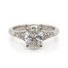 Tapered Pave Oval Ring Custom Engagement Rings 6