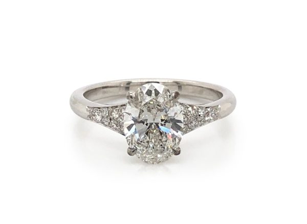 Tapered Pave Oval Ring Custom Engagement Rings 3