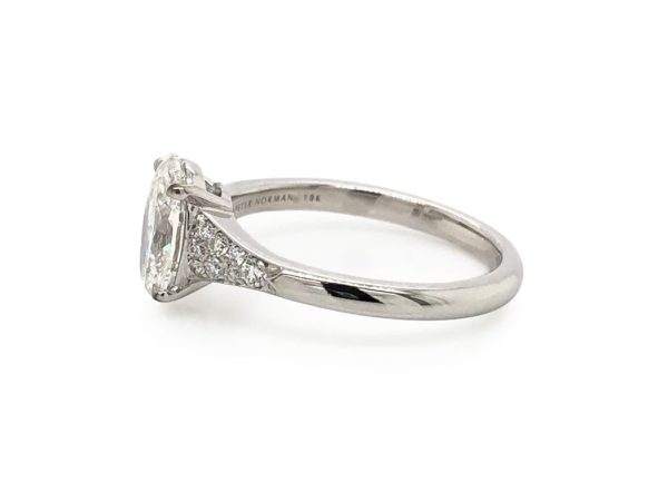 Tapered Pave Oval Ring Custom Engagement Rings 4