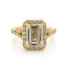 Yellow Gold Emerald-Cut Engagement Ring Custom Engagement Rings 6