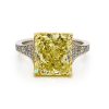 Radiant-Cut Fancy Yellow Diamond Engagement Ring Custom Engagement Rings 5