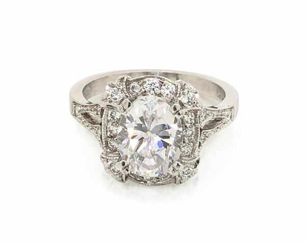 Vintage-Inspired Oval Diamond Ring Engagement Rings 2