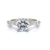 Round Brilliant-Cut Diamond Engagement Ring with Round Side Stones Custom Engagement Rings 5