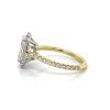 Two-Tone Oval Engagement Ring with Halo Custom Engagement Rings 7
