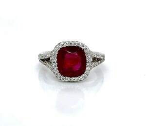 Untreated Ruby and Diamond Ring Fine Gemstone Rings 2