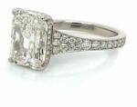 Radiant-Cut Engagement Ring with Tapered Pave Band