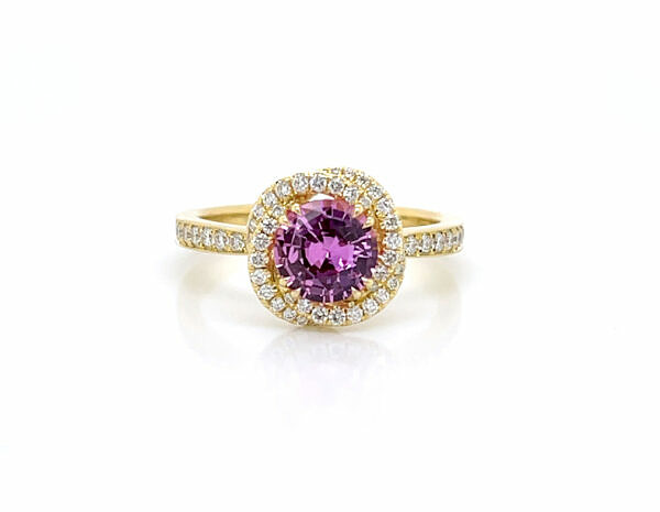 Floral Pink Sapphire Ring Fine Gemstone Rings 2