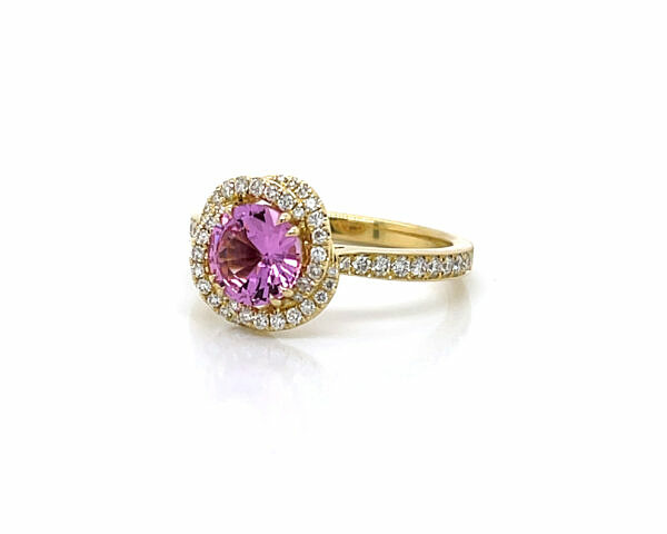 Floral Pink Sapphire Ring Fine Gemstone Rings
