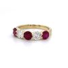 Yellow Gold Ruby and Diamond Band Custom Wedding Bands 4