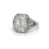 Radiant-Cut Diamond Ring with a Baguette and Round Frame Custom Engagement Rings 5