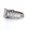 Multi Emerald-Cut Diamond Engagement Ring Unique Rings 7