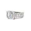 Multi Emerald-Cut Diamond Engagement Ring Unique Rings 5