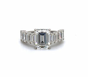 Multi Emerald-Cut Diamond Engagement Ring Engagement Rings 2
