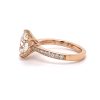 Rose Gold Engagement Ring With Floral Design Custom Engagement Rings 7