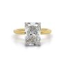 Radiant-Cut Engagement Ring With Diamond-Encrusted Gallery Custom Engagement Rings 5