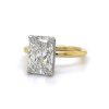 Radiant-Cut Engagement Ring With Diamond-Encrusted Gallery Custom Engagement Rings 4