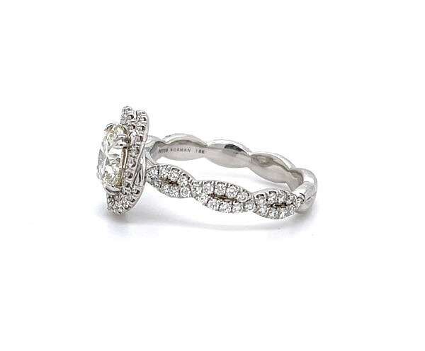 Floral-Inspired Diamond Engagement Ring With Twisted Band Engagement Rings 3