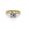Round Brilliant-Cut Yellow Gold Engagement Ring Custom Engagement Rings 6