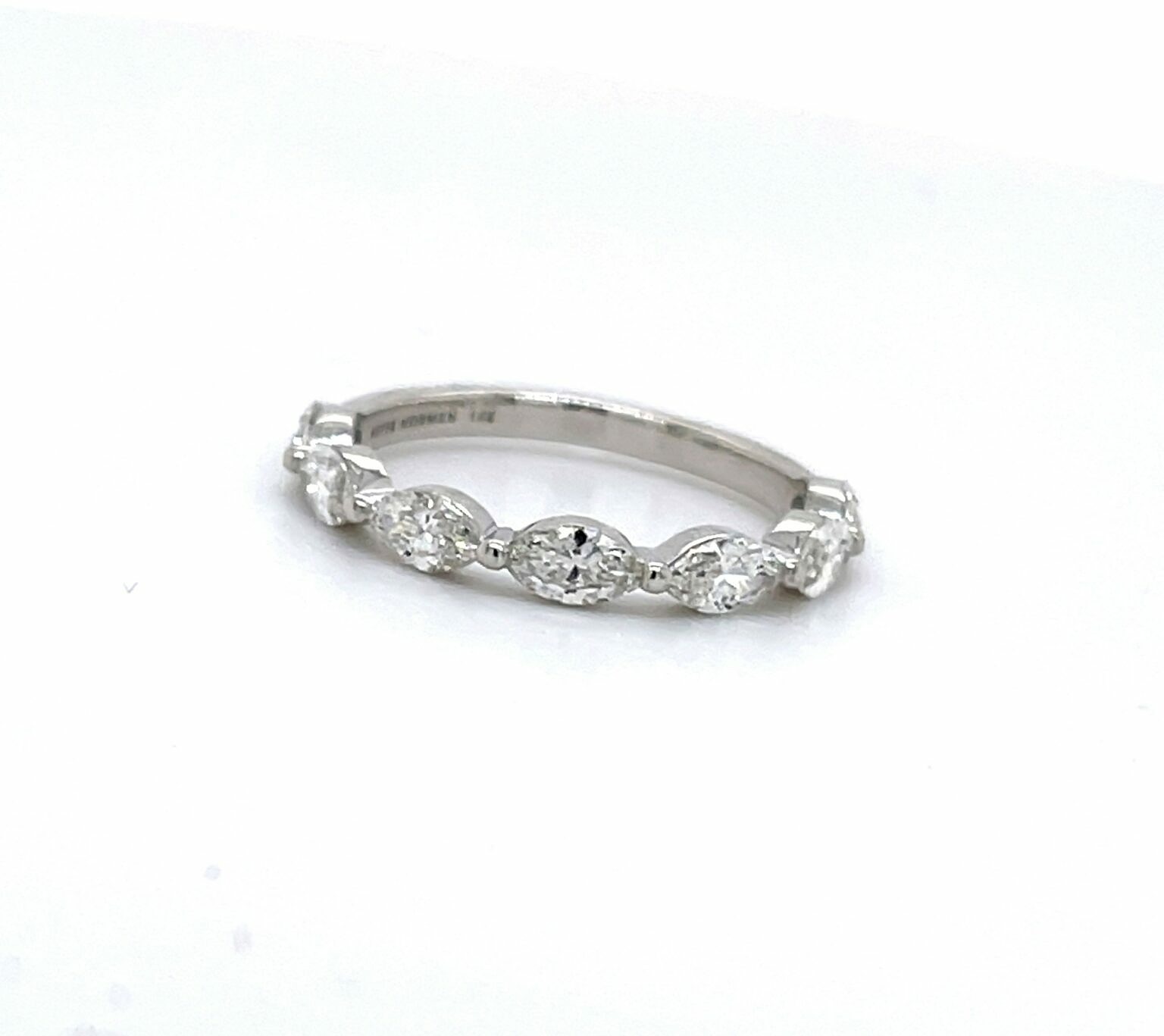 MarquiseShaped Diamond Wedding Band Los Angeles Peter Norman