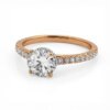 Rose Gold Engagement Ring With Hidden Halo Custom Engagement Rings 5