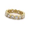 Yellow Gold Bezel-Set Diamond Band Custom Wedding Bands 4
