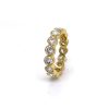 Yellow Gold Bezel-Set Diamond Band Custom Wedding Bands 5