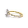East-West Oval Diamond Engagement Ring Unique Rings 8