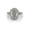 Oval Diamond Engagement Ring With Halo and Split Shank Custom Engagement Rings 5