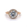 Rose Gold Engagement Ring With Diamond Pave Gallery Custom Engagement Rings 6