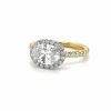 East-West Oval Diamond Engagement Ring Unique Rings 9