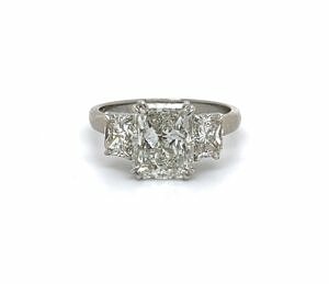 Three Stone Radiant-Cut Diamond Engagement Ring Engagement Rings 2