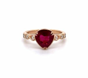 One-Of-A-Kind Ruby Ring With Diamond Details Fine Gemstone Rings 2