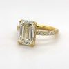 Yellow Gold Emerald-Cut Engagement Ring With Diamond Details Custom Engagement Rings 5
