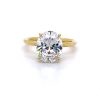 Delicate Yellow Gold Oval Engagement Ring Custom Engagement Rings 6