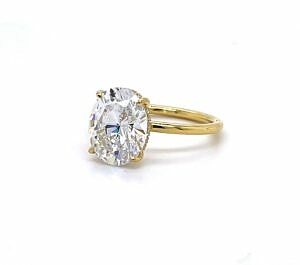 Delicate Yellow Gold Oval Engagement Ring Engagement Rings