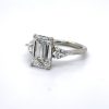 Emerald-Cut Engagement Ring With Kite-Shaped Diamonds Custom Engagement Rings 5