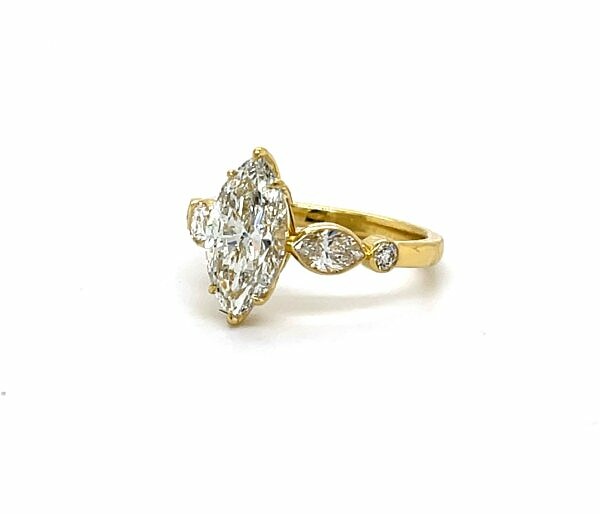 Yellow Gold Marquise Engagement Ring Engagement Rings