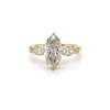 Yellow Gold Marquise Engagement Ring Custom Engagement Rings 6