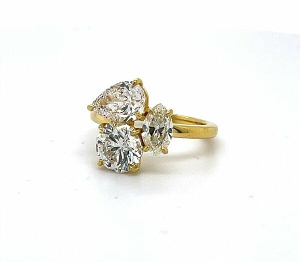 Yellow Gold Multi-Shape Diamond Engagement Ring Engagement Rings
