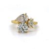 Yellow Gold Multi-Shape Diamond Engagement Ring Unique Rings 6
