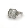 Radiant-Cut Engagement Ring with Diamond Buckles Custom Engagement Rings 5