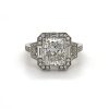 Radiant-Cut Engagement Ring with Diamond Buckles Custom Engagement Rings 6