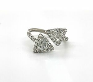 Trillion Diamond Bypass Ring in Platinum Engagement Rings 2